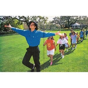 Michael Jackson c. 1990s Neverland Kids Outdoor Scene Two Page Magazine Print